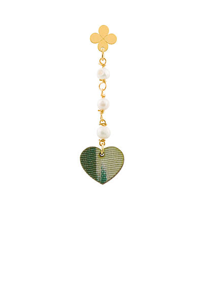 green-pearl-rosary-heart-single-earring