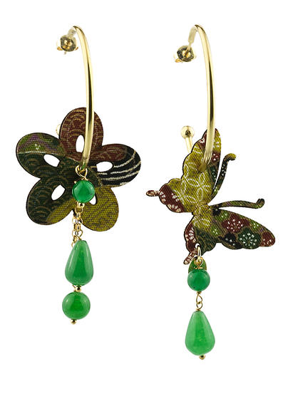 big-green-butterfly-and-flower-circle-earrings