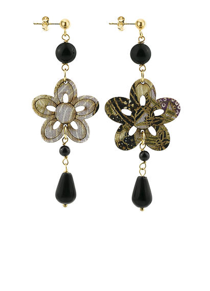 small-black-gradient-butterfly-and-silk-flowers-earrings