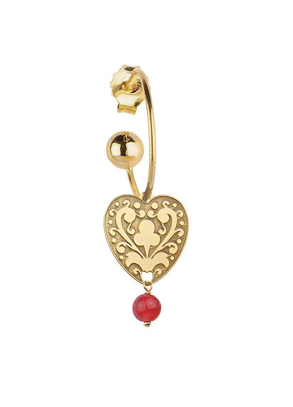 red-heart-bell-single-earring