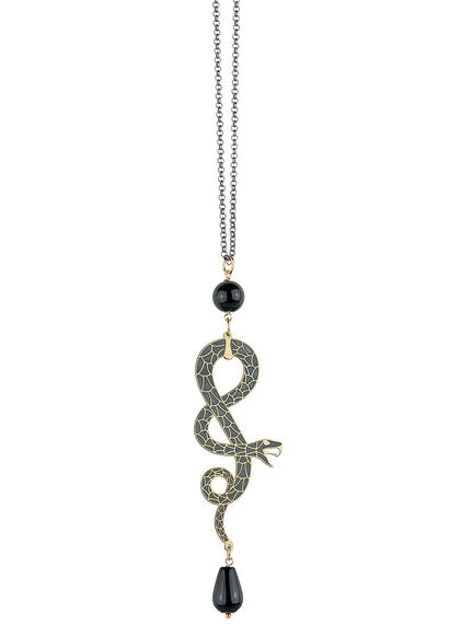 large-snake-coiled-long-black-necklace