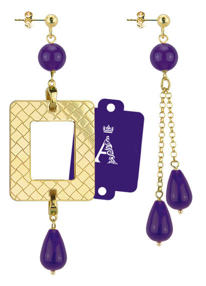 my-frame-purple-alphabet-earrings
