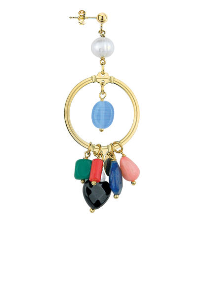 circle-single-earring-colored-stones