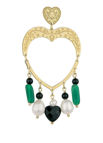 orecchino-singolo-cuore-pietre-verde-perla