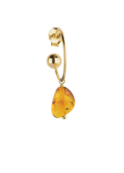 amber-stone-bell-earring
